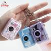 Sanrio Kuromi Cinnamoroll Glowing small camera keychain Kawaii Melody Pochacco Key Ring Camera