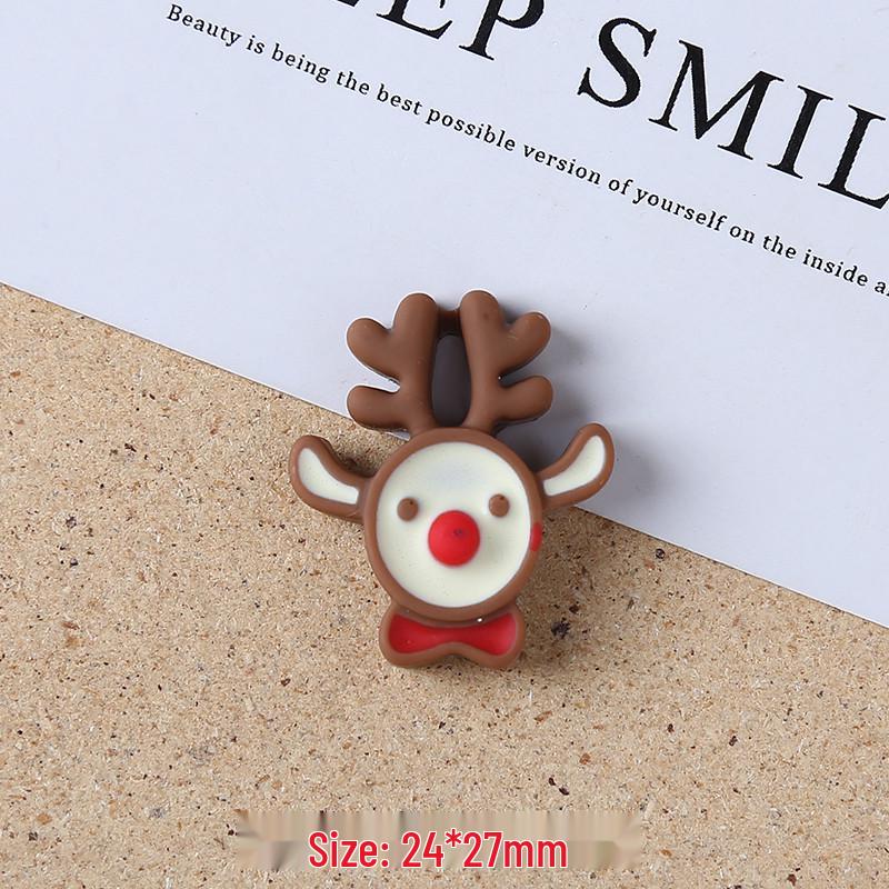 Popular Cartoon Santa & Reindeer DIY Resin Ornaments: Car Decor, Hair Clip, Phone Case Accessories