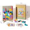 wooden tetris tetris puzzle wooden puzzle building block puzzle colorful 3d wooden unisex
