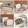 Zipper Pillow Makeup Pouch Detachable Travel Wash Bag Portable PU Leather Cosmetic Bag  Outdoor