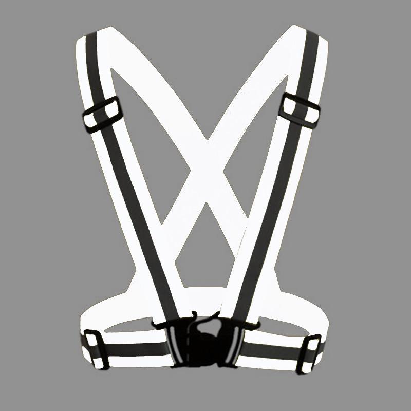 Reflective Safety Vest High Visibility Elastic Shoulder Straps Night Cycling Running Reflective Safety Vest