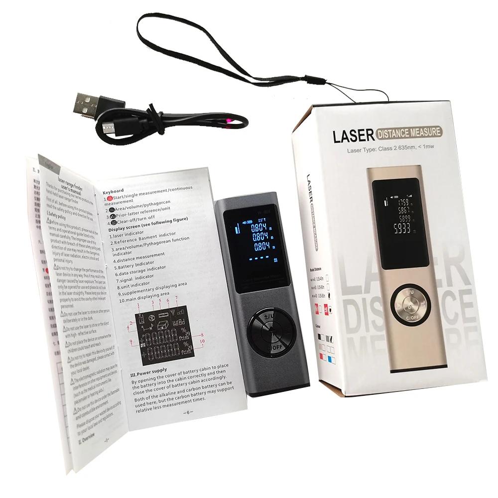 Laser Distance Meter Rangefinder Laser Tape Measure Digital Laser Rangefinder Angle Measure Range Finder Construction Tool