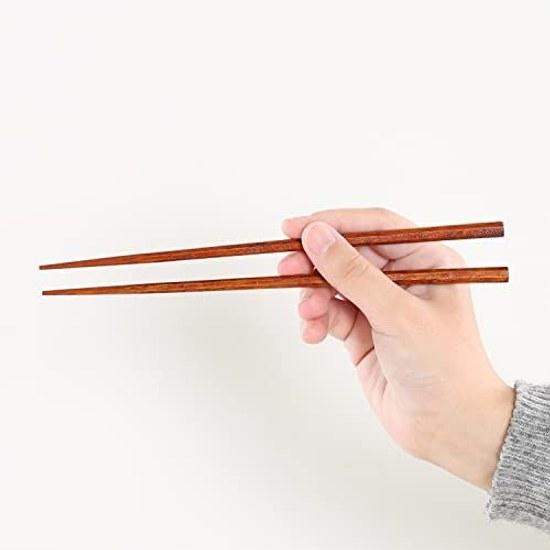 Fujiboeki Chopsticks Octagonal 22.5cm 5 Pairs Set Wooden Natural Wood Lucky 15418