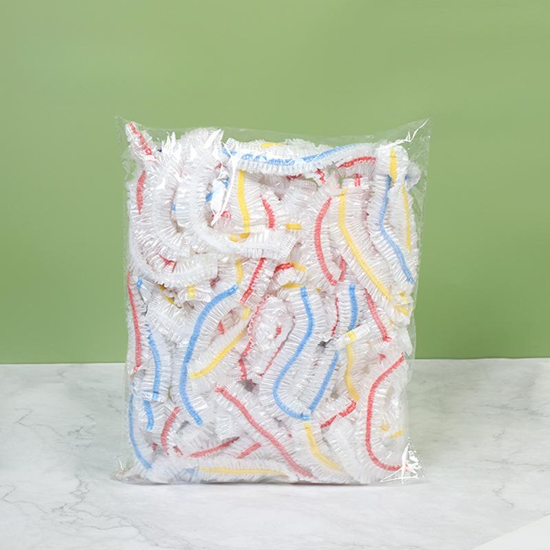 50/100 ks obalů na potraviny PE fólie Elastické víko misky Jednorázové a bezpečné Udržujte jídlo čerstvé a chutné Perfektní kuchyně Nezbytnost