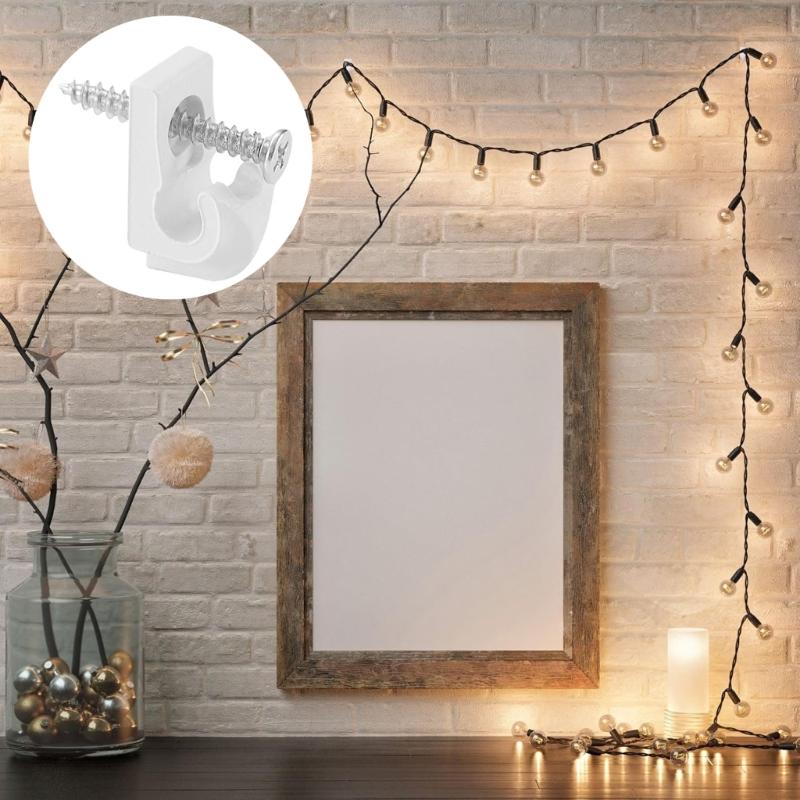 Complete Shelf Clip Set with Metal Screws & Anchors Fastener Clip Pack of 20 for Strong Wall Fixing & Shelf Support