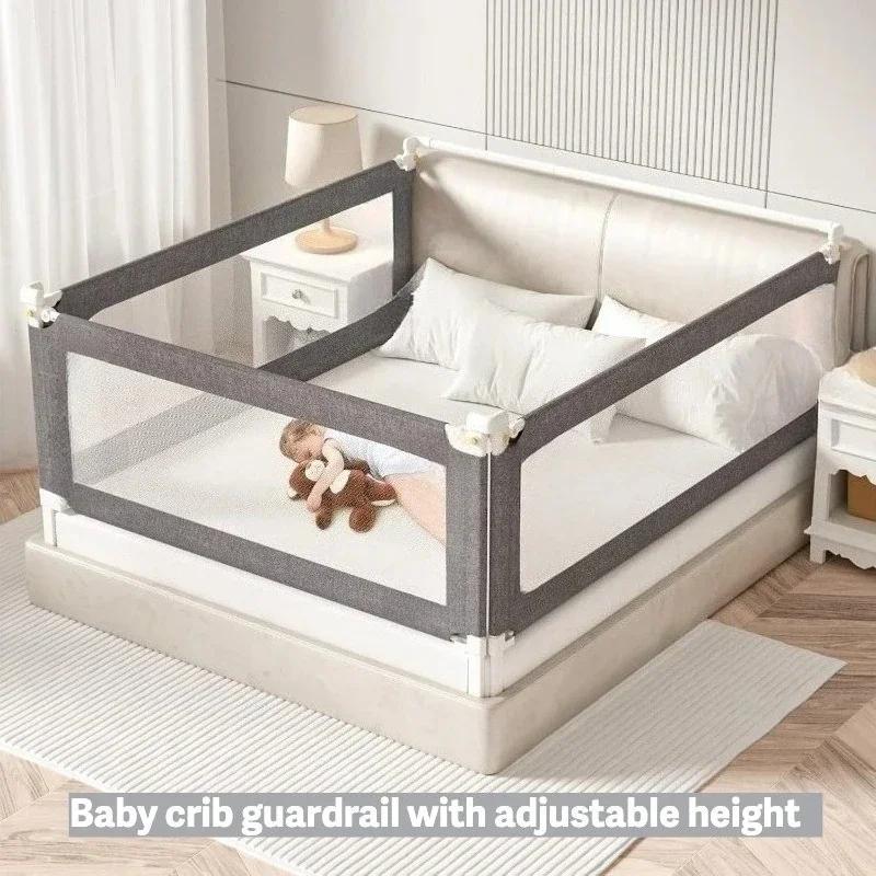 1pcs 2.0M Bed Safety Rail No-drill Baby Guardrail Anti Fall Bed Barrier Bed Safety Fence Suitable for Twin Queen King Beds