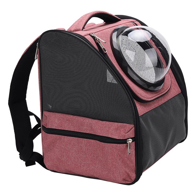 Breathable Transparent Cat Backpack with Detachable Double-Shoulder Design