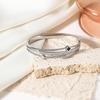 European-American Fashion Rhinestone Titanium Steel Bracelet - Non-Fading Stainless Steel, Simple Open Design.