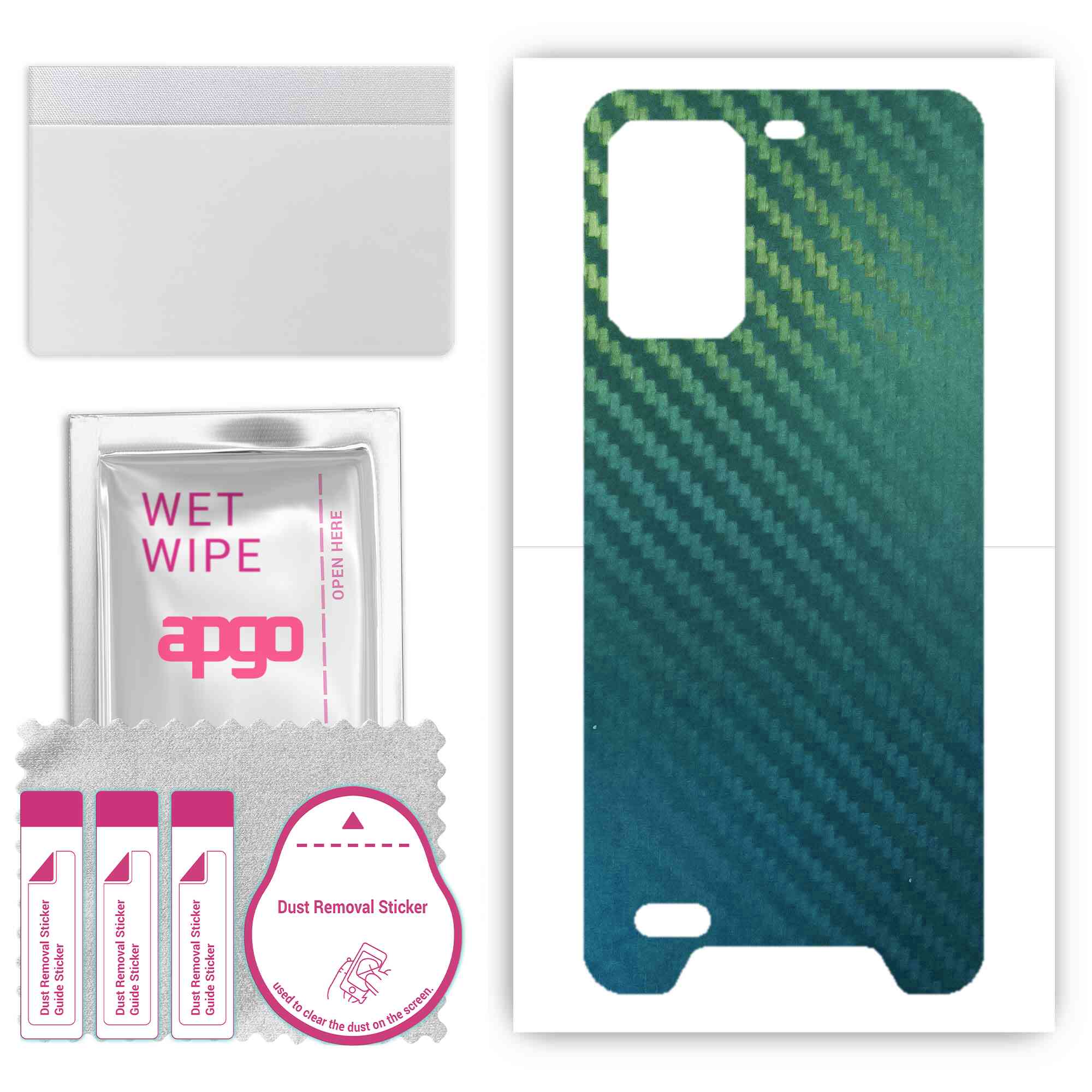 

apgo Protective Skin Sticker for the back compatible with Ulefone Armor 7E, Wrap Film, Foil, Vinyl - Pattern Carbon Chameleon CAKA1