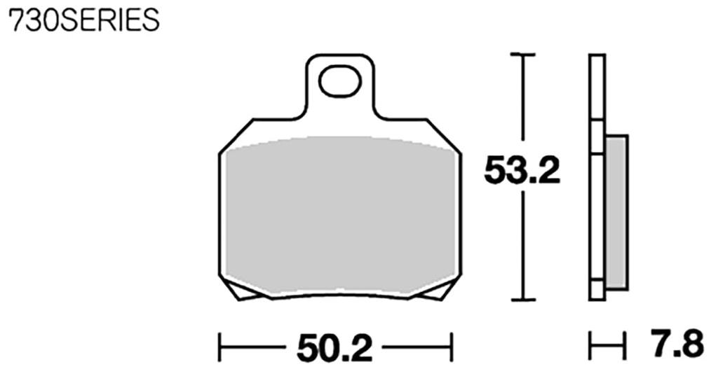 KITACO SBS Klocki Hamulcowe 730HF Ceramiczne NINJA H2 H2R Aprilia Peugeot Piaggio Vespa Benelli Bimota Cagiva Ducati Gilera KTM Laverda itp. 777-0730000
