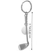 6pcs Creative Design Mini Golf Keychain Mini Size Racket Keychain Pendant Keychain  For Bags