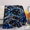 Carolina Panthers Druck Flanelldecke, Hohe Qualität, Bequem für Alle Jahreszeiten, Heimdekoration, Wärme und Komfort, Perfekt für Weihnachtsgeschenke