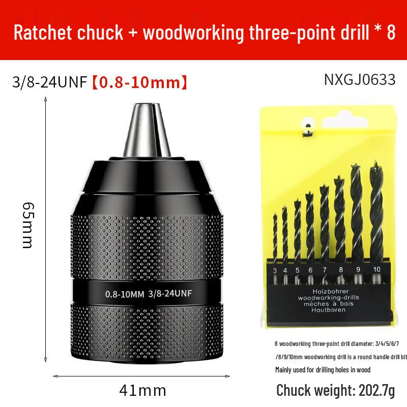 Universal Electric Drill & Screwdriver Converter: Self-Locking Ratchet Head