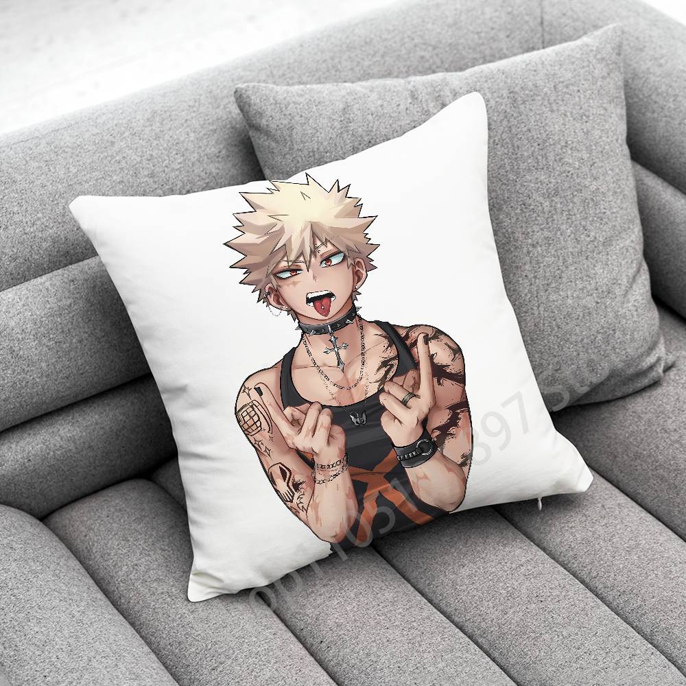 Ochaco Uraraka Katsuki Bakugo Izuku Midoriya A-Academia Throw Pillow Case For 40X40Cm 45X45Cm Square Office Pillowship Cover