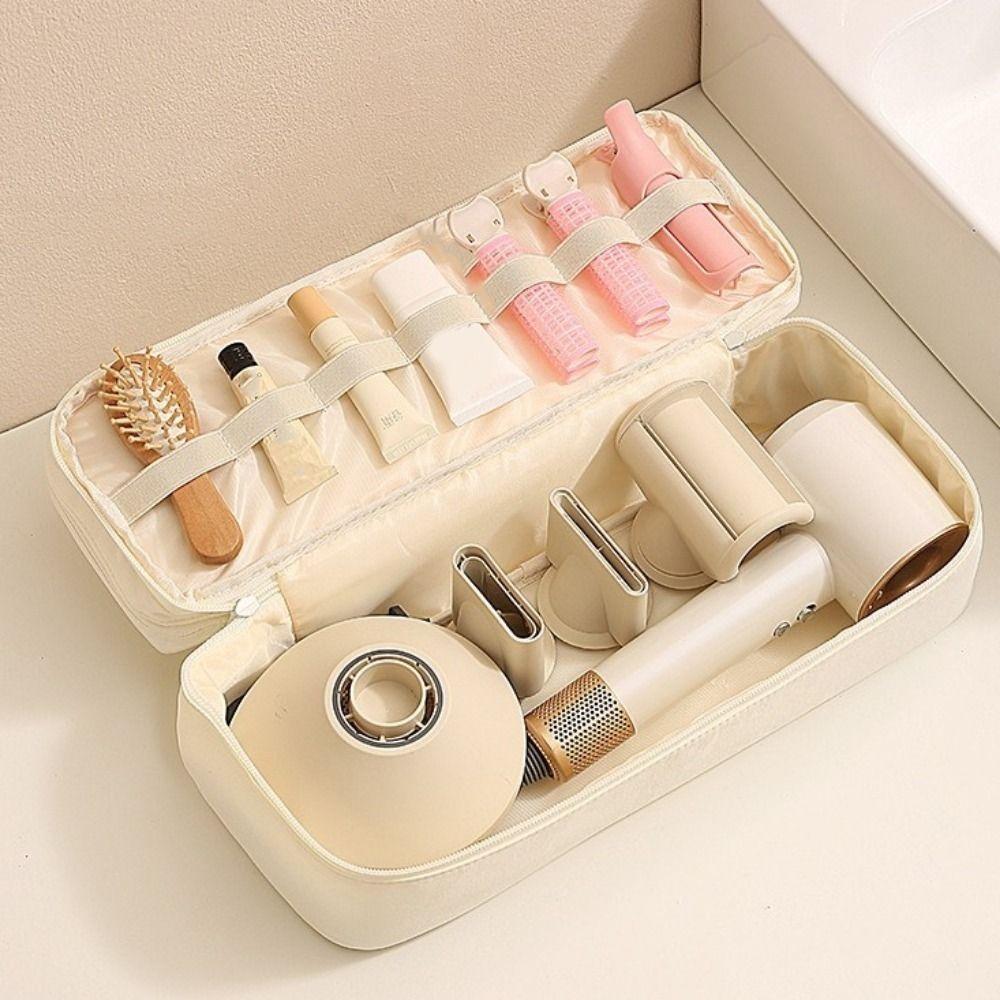 Large Capacity Double Layer Hair Dryer Bag Nylon Curling Iron Storage Bag Make Up Bag  for Home