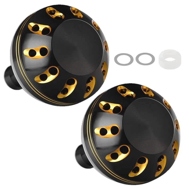 

[APAGAI] [Set of 2] Power handle knob aluminum round knob reel handle knob Shimano A Daiwa S spinning reel fishing General purpose 38mm circular round