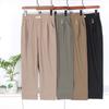 Summer New Thin Ice Silk Mother Cool High Waist Thin Elastic Casual Women's Pants Nine Points Loose Harlan Pants