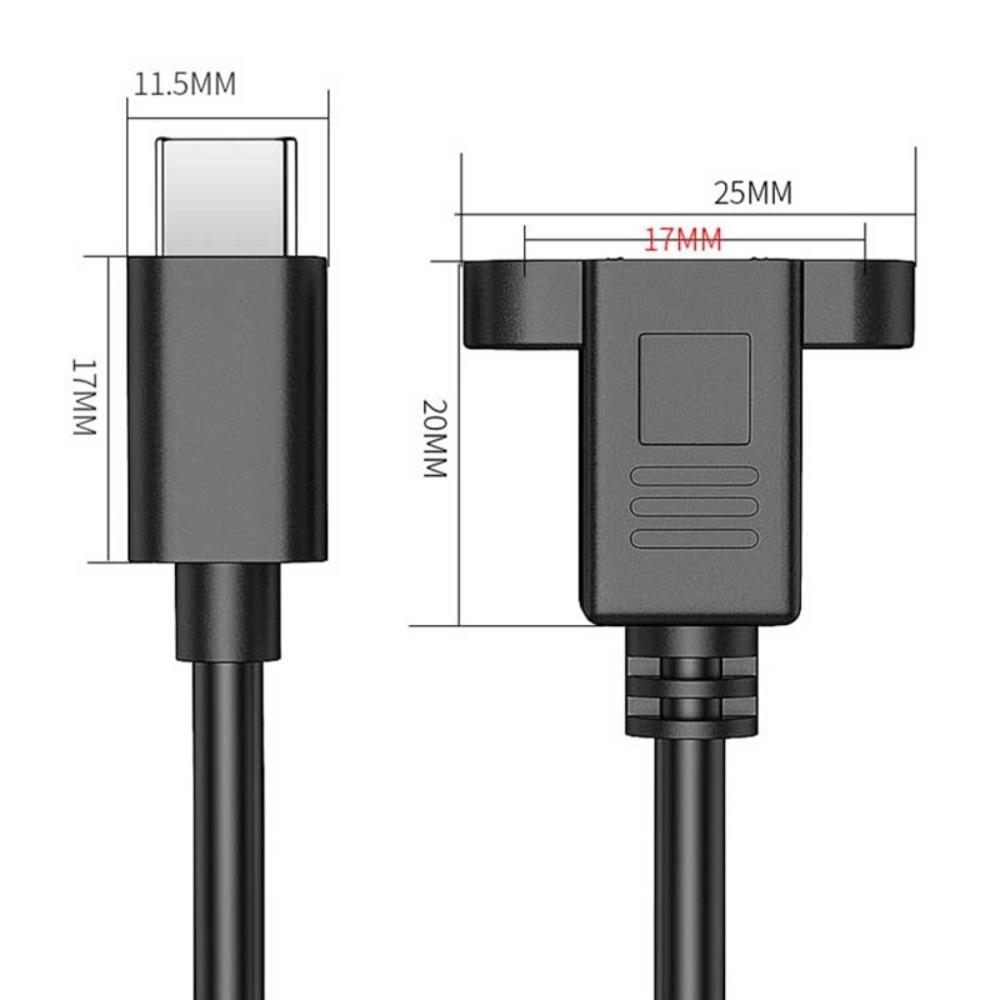 Type C USB-C Extension Line Type C Extension Cable Lock Connector Cable USB-C Male To Female Cable