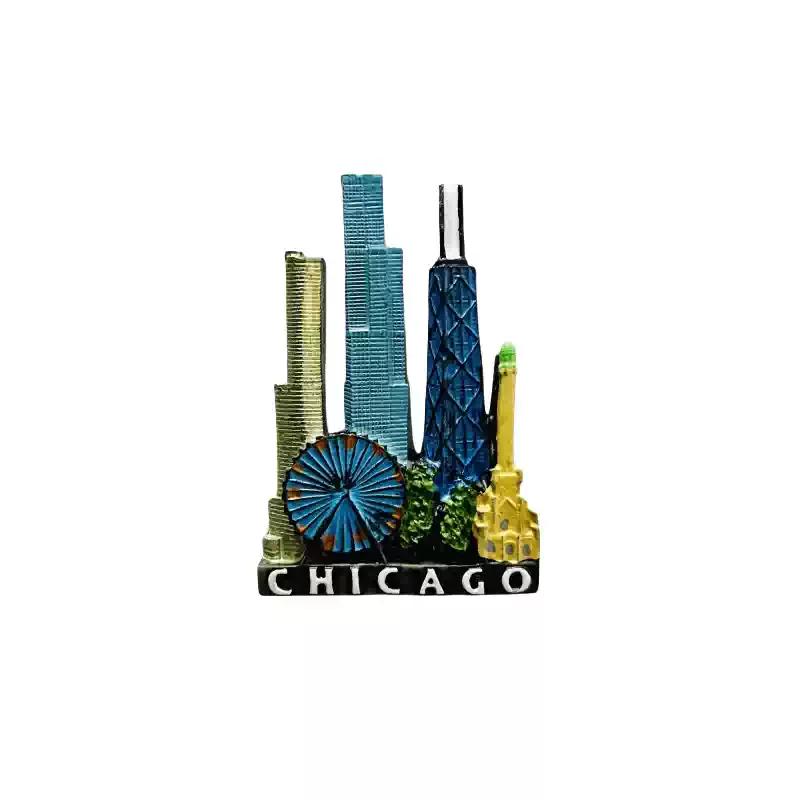 Vereinigte Staaten Chicago Kühlschrankmagnete Aufkleber Tourismus Souvenir Kühlschrankmagnete Aufklebersammlung Handwerk Dekoration Artikel