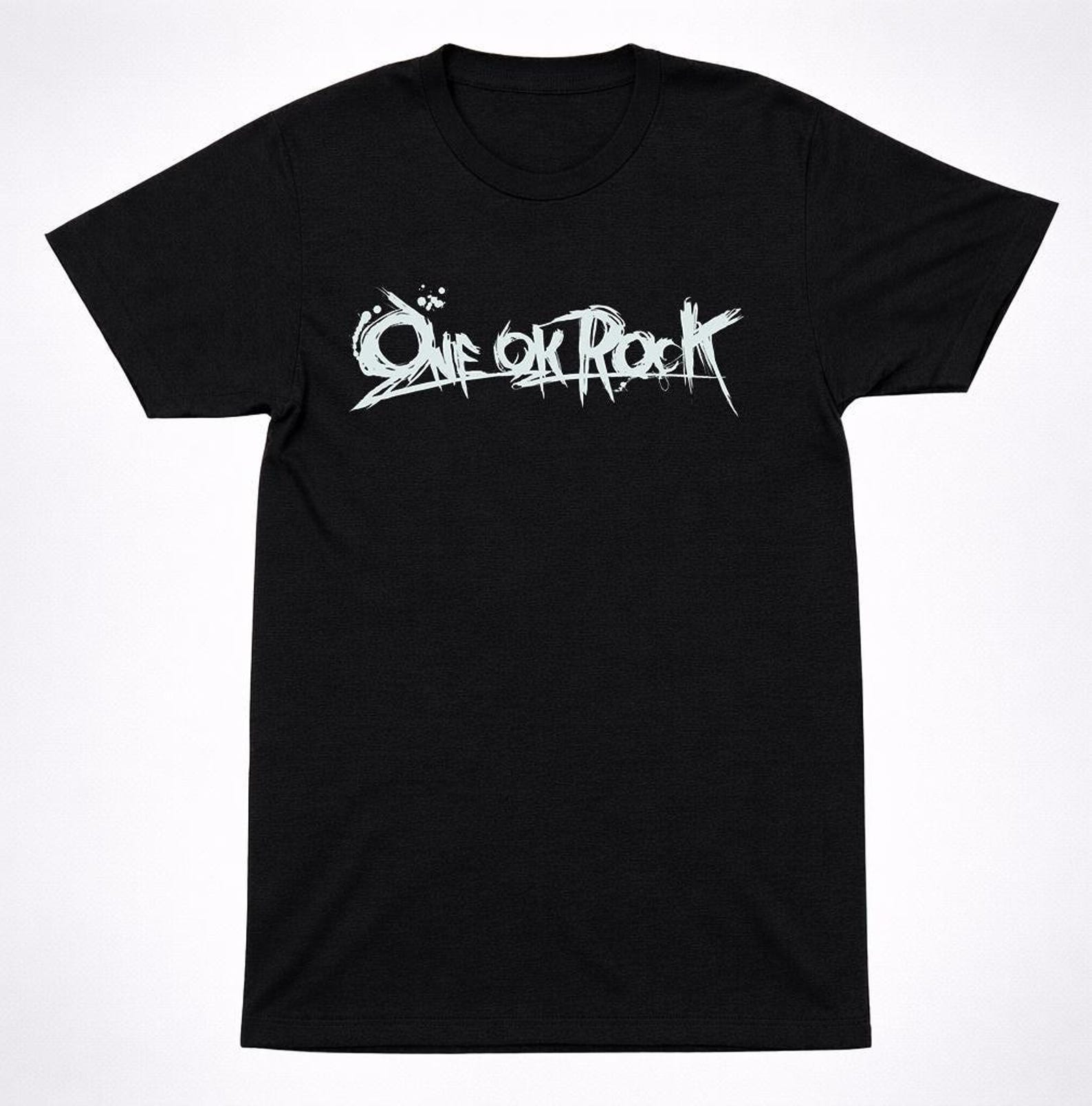 One Ok Rock Shirt: Minimal Black Graphic with Skull Logo L