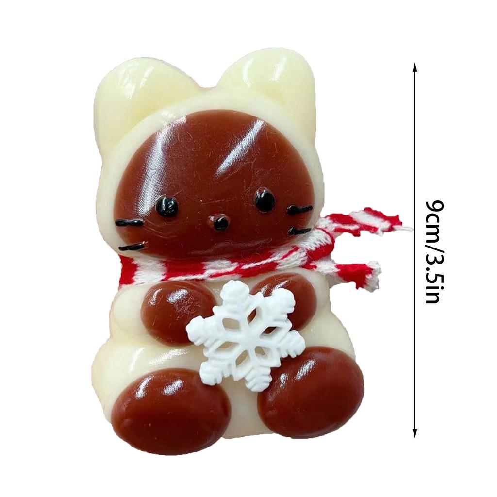 Soft Plush Cat Squeeze Toy Tpr Silicone Cartoon Fidget Toy Sensory Toy Fidget Toy Pinch Decompression Toy Kids Tricky Doll