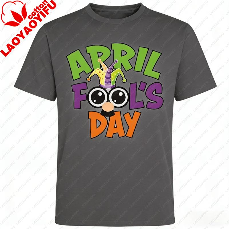 Inktastic April Fools Day with Funny Face Replacing O Adult PerforUnisexce TShirt Oversized Tshirt Harajuku Women Clothing Y2k Top