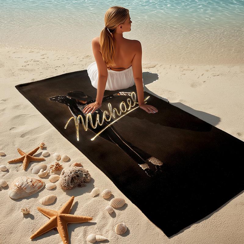 Michael Jackson Stijlvolle Digitale Print Strandlaken Sneldrogende Absorberende Deken Voor Strand Zwembad Sportschool Reizen
