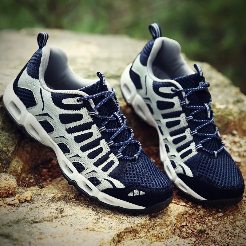 Men's Casual Shoes Male Summer Shoes Mesh Breathable Men's Outdoor Sneakers Rubber Sole Men's Hiking Shoes