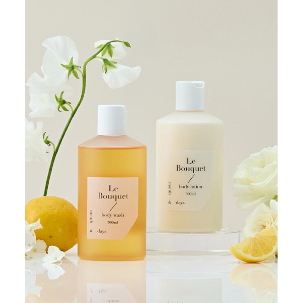 Monthndays [Body Set] Perfume Care Le Bouquet Floral Fragrance  Body Wash 300ml+Body Lotion 300ml FREE
