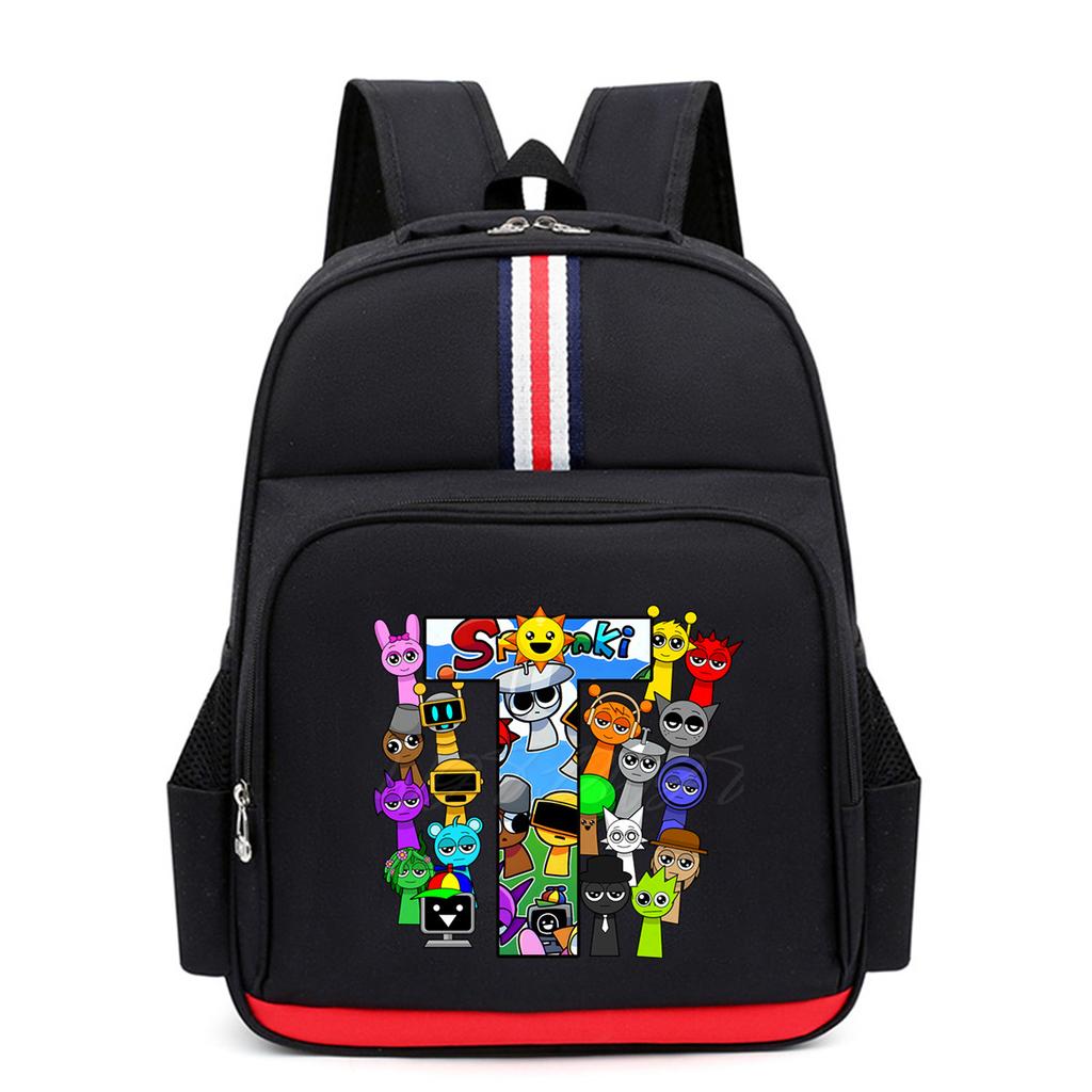 New School Style Primary School Students Large-capacity Schoolbag, Letter Printing Cartoon Trend Children's Versatile Backpack