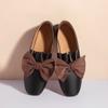 Women's Summer Footwear Formal Shoes for Woman 2024 Square Toe Moccasins Flats Flat with Heel Bow Wholesale 39 Korean Style A E