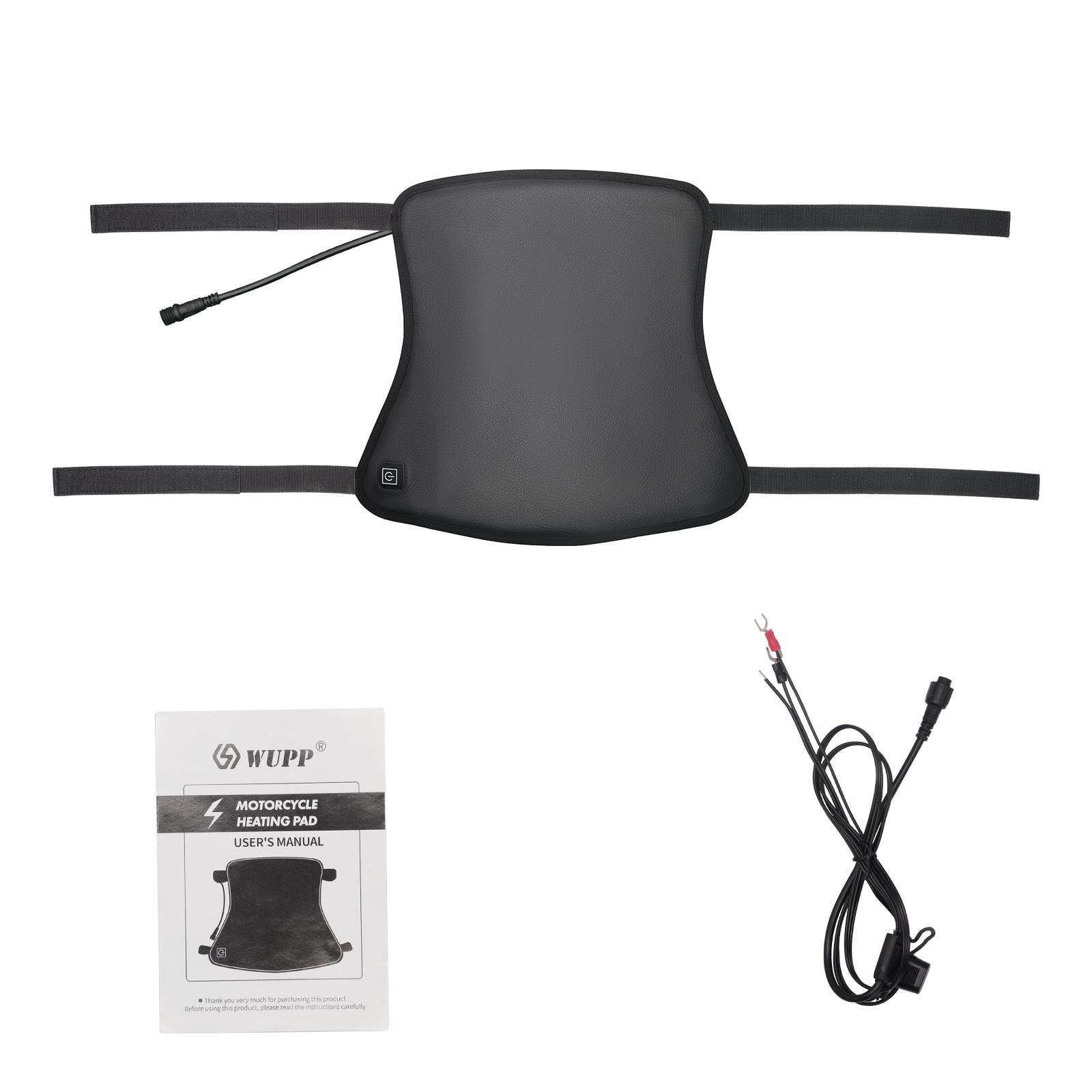 

Подушка с электрическим подогревом для мотоцикла, 3-скоростная, регулируемая температура, подогрев чехла для сиденья, подогреватели, подушка для снегохода, сиденье для сэндбайка с регулировкой температуры 36.5*29.5cm чёрный