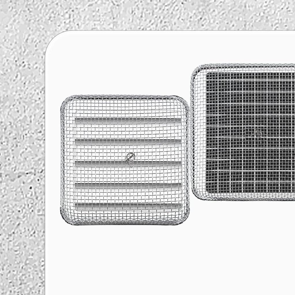 Tatuo Fliegendes Ect-Bildschirm Wohnmobil Ofenlüftungsabdeckung Warmwasserbereiter Lüftungsabdeckung Edelstahlgewebe Mit Installationswerkzeug (4,5 x 4,5 Zoll)