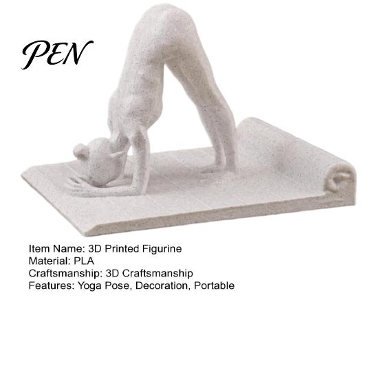 PLA Phone Holder 3D Printed Yoga Pose Figurine, Universal Mobile Home Stand Stand, Desktop Decoration Ornament for Office