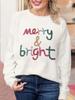 Women's Christmas Colorful Letter Print Sweater - Round Neck, Loose Fit, Casual European and American Style Pullover