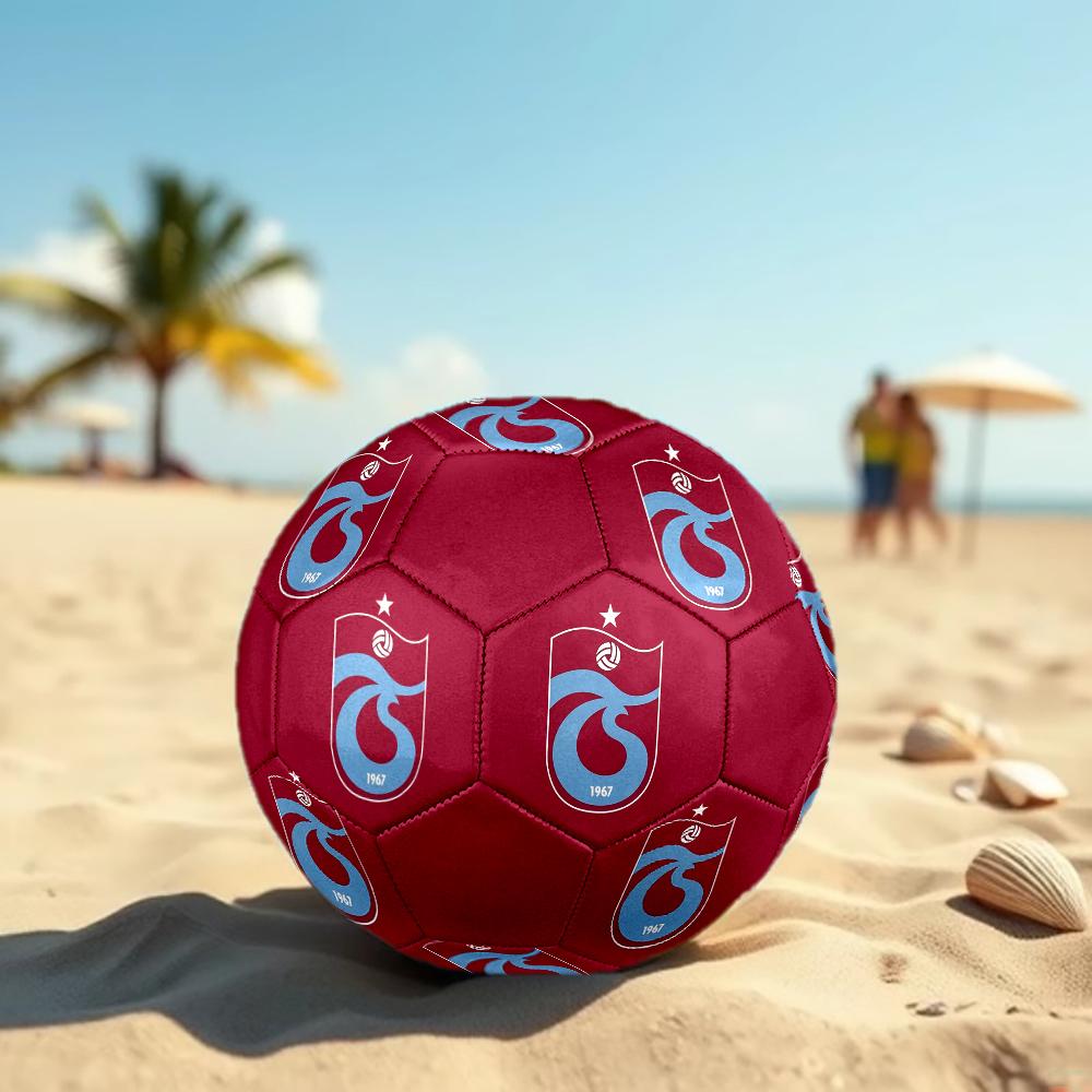 Trabzonspor FC Soccer Ball, Colorful, Suitable for All Ages, Machine-stitched, PVC Material, Competition Grade, Durable and High Bounce