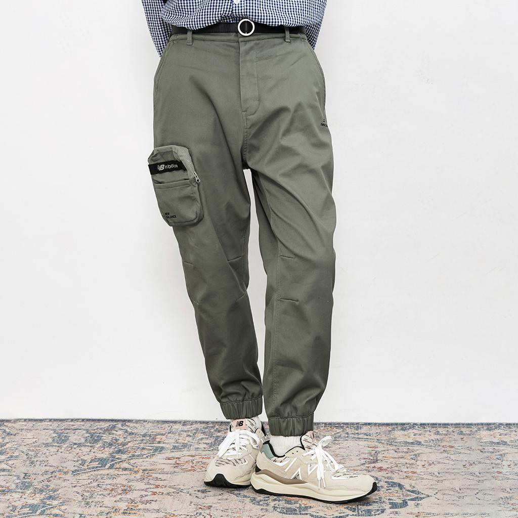 New Balance Cargo Pants Men's Olive Green Thickened And Fleece Lined AMP14334-OLG