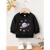 European Sizes A Brightly Colored Print Pattern, a Comfortable And Skin-Friendly Round-Neck Sweatshirt for Kids, Perfect for Everyday Wear