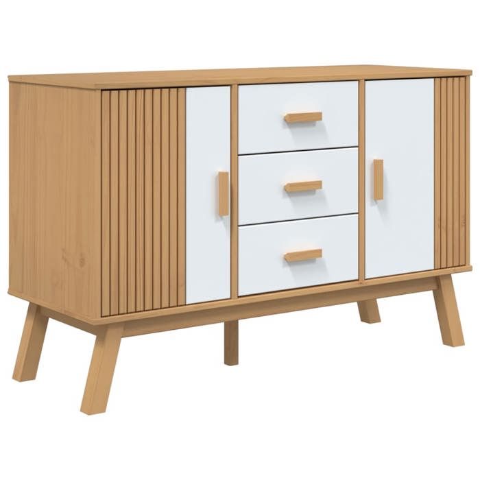 VidaXL Buffet, Cabinet with Drawer and Door, Wardrobe with Legs, Storage Furniture with Compartment, Modern, White and 358599