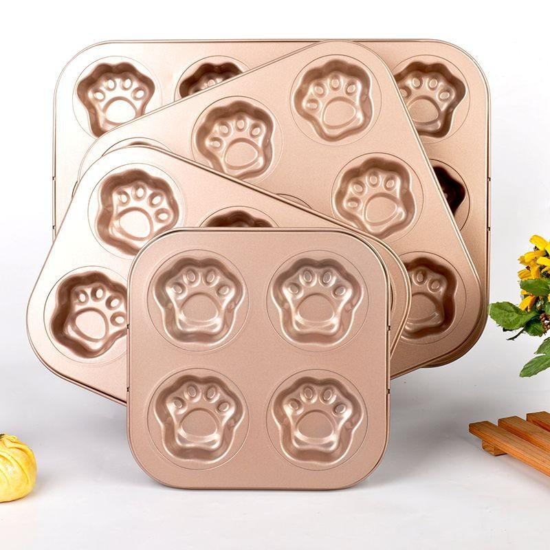 6/9/12 Kavitäten Katzenpfote Backform Pfanne Antihaftbeschichteter Kohlenstoffstahl DIY Niedlich Süßigkeiten Kuchenform Werkzeug Dekor Keks Süßigkeitenform