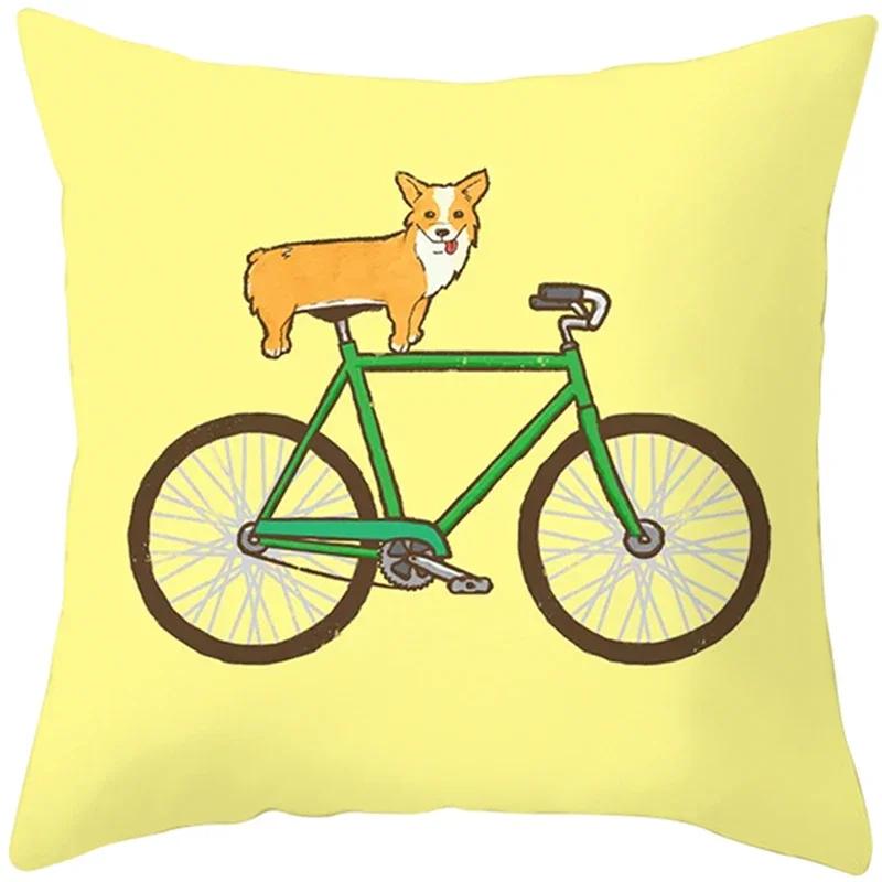 Summer Yellow Pineapple Leaf Print Pillow Case Home Decor 100% Polyester Throw Pillow Cover for Sofa Funda Cojin 45*45 Cushions