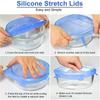 6 PCS Silicone Covers Fresh Keeping Cover, Universal Stretch Suction Pot Lids, Kitchen Cover Storage Cover Bowl Lids Pan Lids