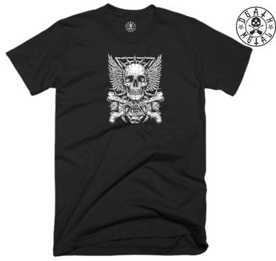 Death Skull T Shirt Music Clothing Rock Metal Devil Eye Goth Satanic Unholy Top