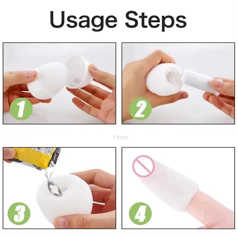 Male Masturbation Cup Vagina Egg Portable Masturbator Stimulating Penis Massager Men Glans Exercise Blowjob Toy Men Adults Goods