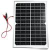 10W Monocrystalline Solar Panel 12V Output for Car Boat Battery Charging For Alligator Clip Terminals Compact Size