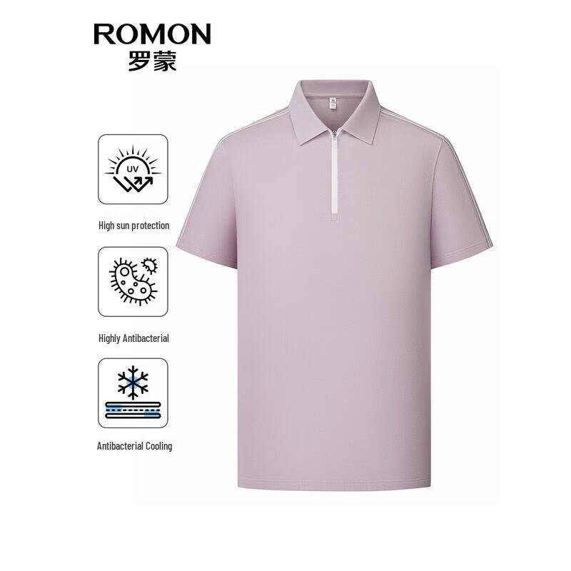 

ROMON Men s Outdoor Sun Protection Short Sleeve Polo T-Shirt 3XL