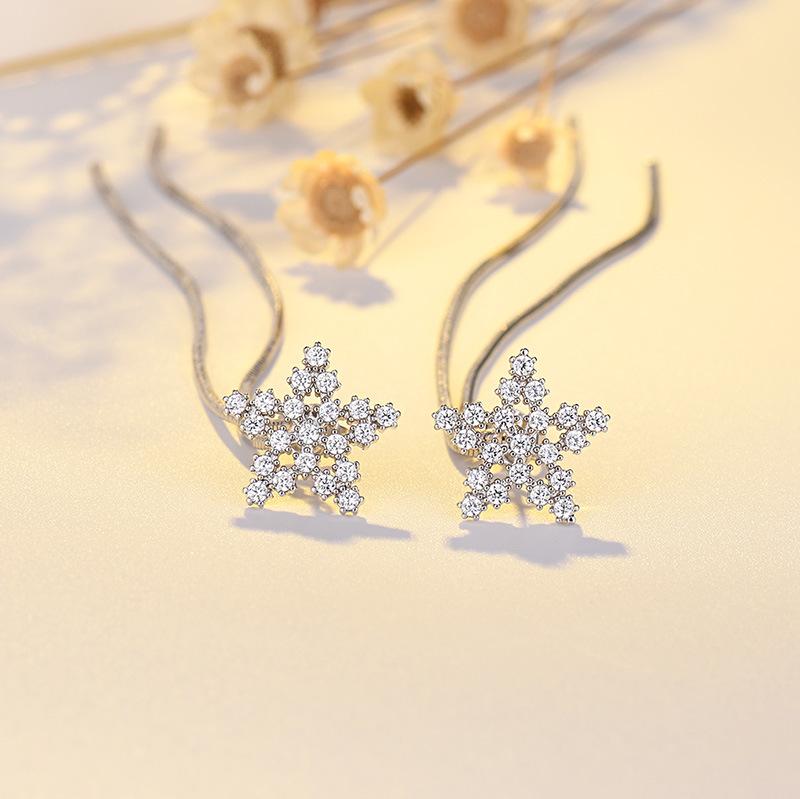 

Summer New Vacation Style Earrings S925 Silver Needle Women s Earrings Tassel Long Elegant Simple Versatile Light Luxury Ear Jewelry серебряный