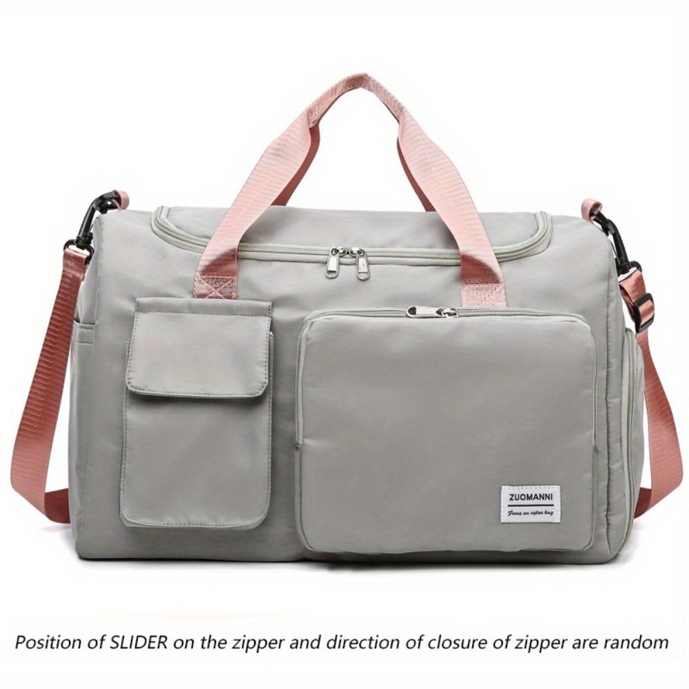 Unisex Large-capacity Travel Bag - Polyester, Fitness Bag with Multiple Compartments, Adjustable Shoulder Straps for Women's Duffel Bags, Fitness Bags