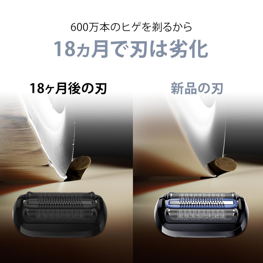 Braun Series 5 Replacement Blades F/C55B-B 1.5 Years Supply Black with Brush