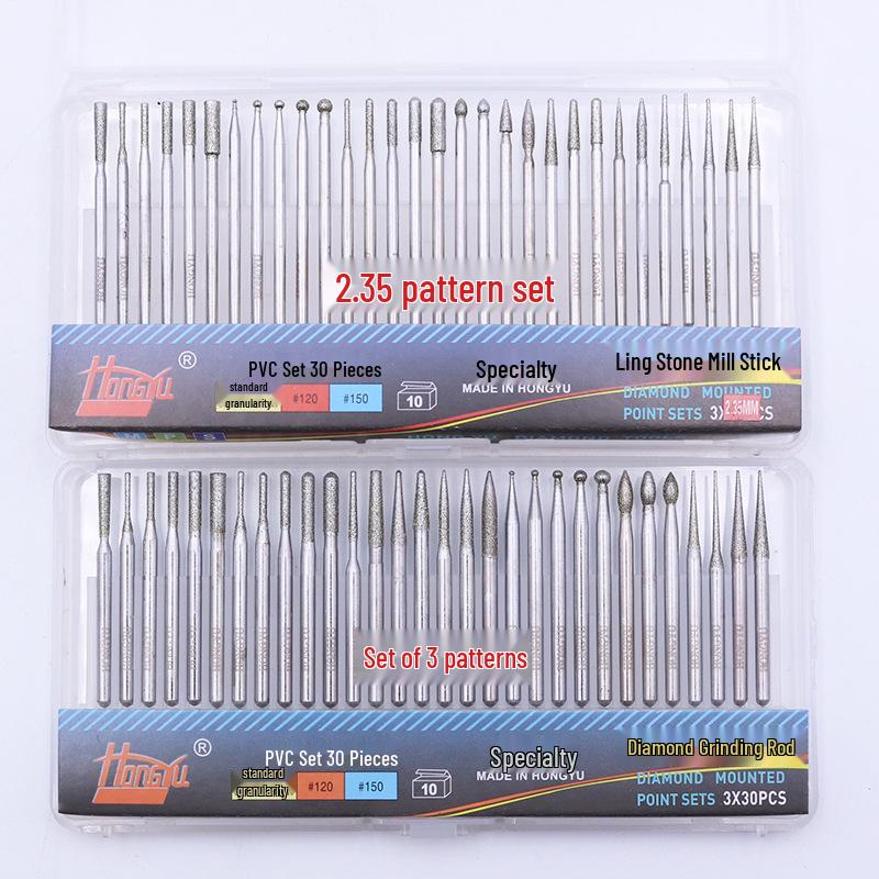 Electroplated Diamond Grinding Needle for Jade & Emerald Carving and Polishing